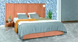 pat, pat modern, pat cu lada, pat cu somiera metalica, pat de calitate, mobilier premium, pat boxspring